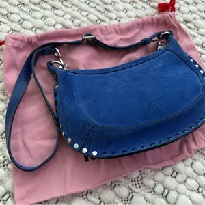 Isabel Marant Oskan Moon Bag in Azure Blue